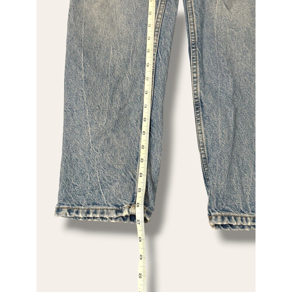 ZARA Jeans Womens 6 High Rise Light Wash Distressed Straight Leg Denim - Picture 7 of 8